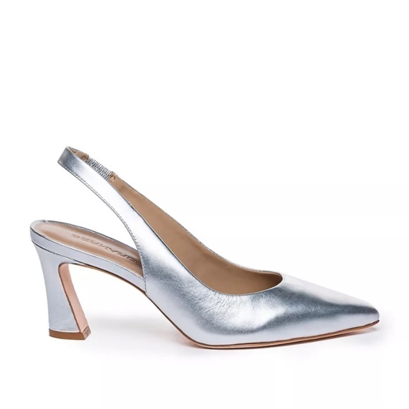 BERNARDO Slingback Pump in silver leather - Picture 4 of 16